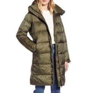 halogen hooded puffer jacket
